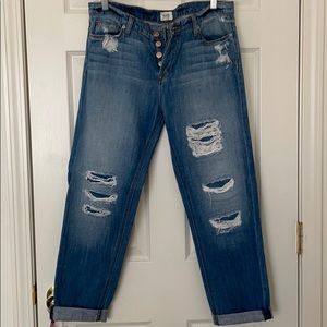 Hudson deconstructed boyfriend jean, size 28